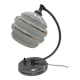 Lampe de bureau ou de chevet orientable art déco en métal chromé et globe Clichy