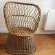 Chaise corbeille en rotin tressé