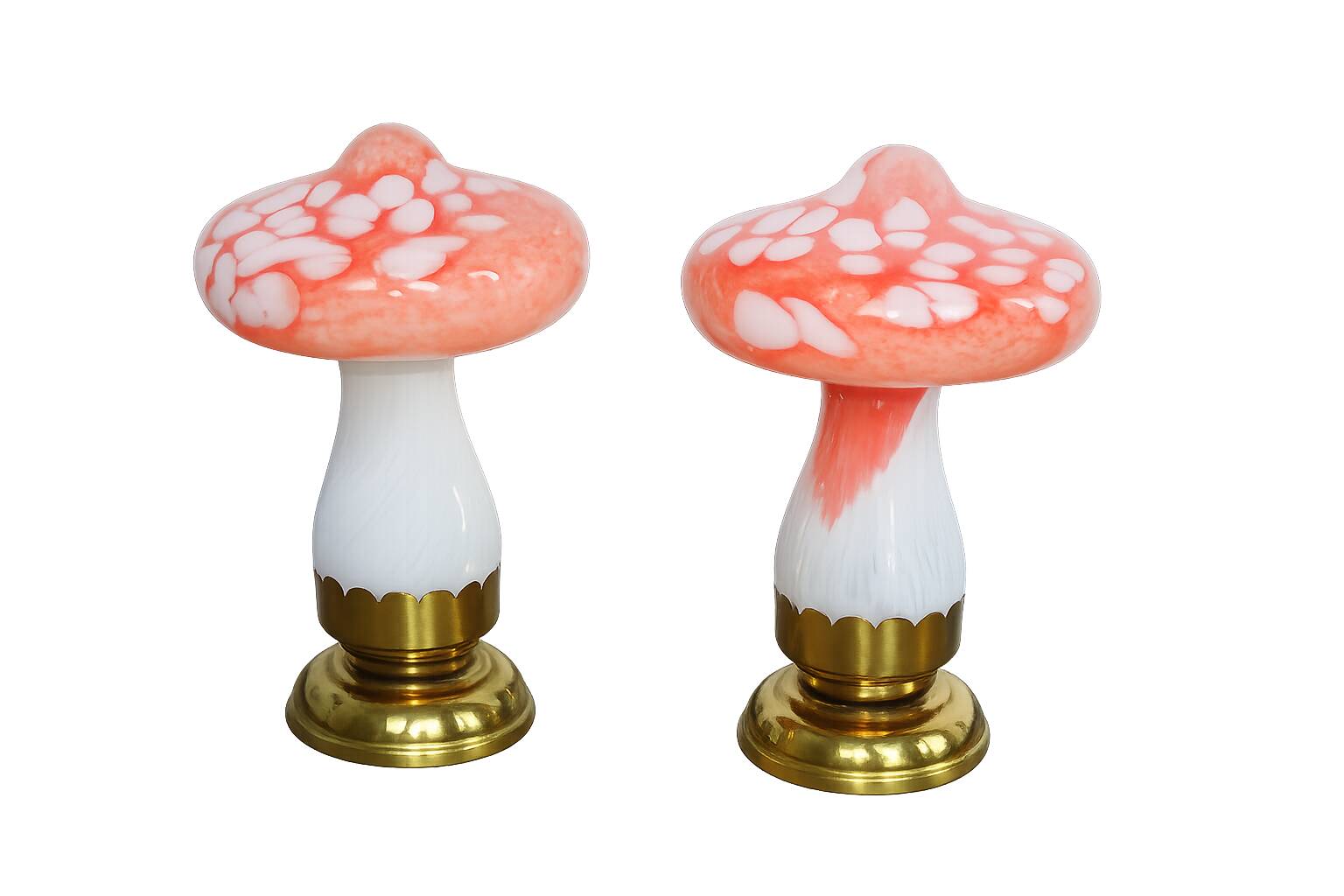 A set of ‘Vintage Mushrooms’ table lamps