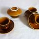 4 Longchamp glazed ceramic egg cups from the 70s