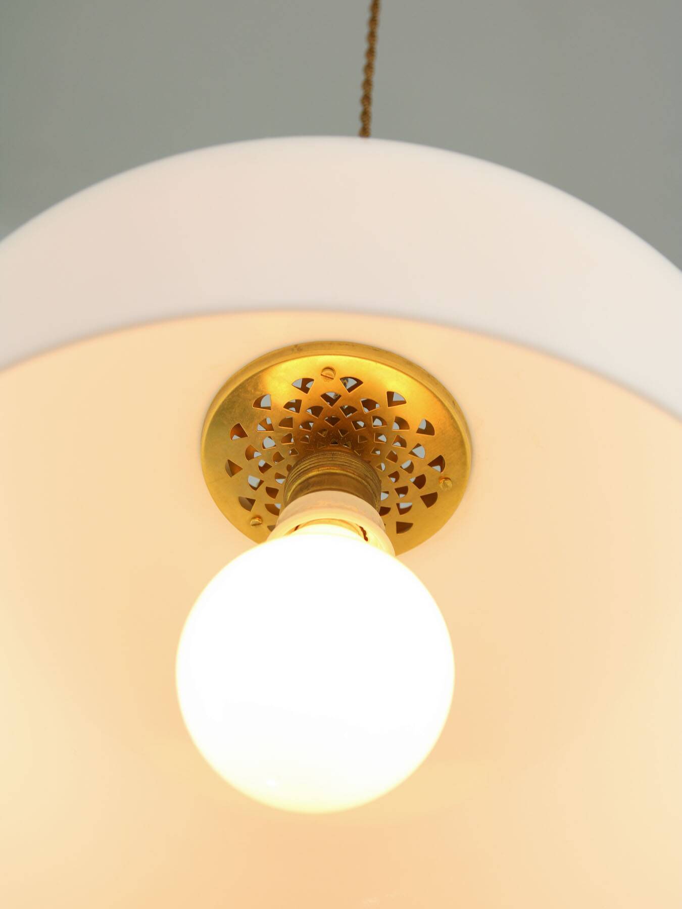 Space Age Medusa by Luigi Massoni for Guzzini in Brass, 1970s