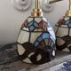 Paire d’appliques murales vitrail