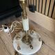Lampadaire candélabre néo-classique en laiton doré et onyx — Style Flo