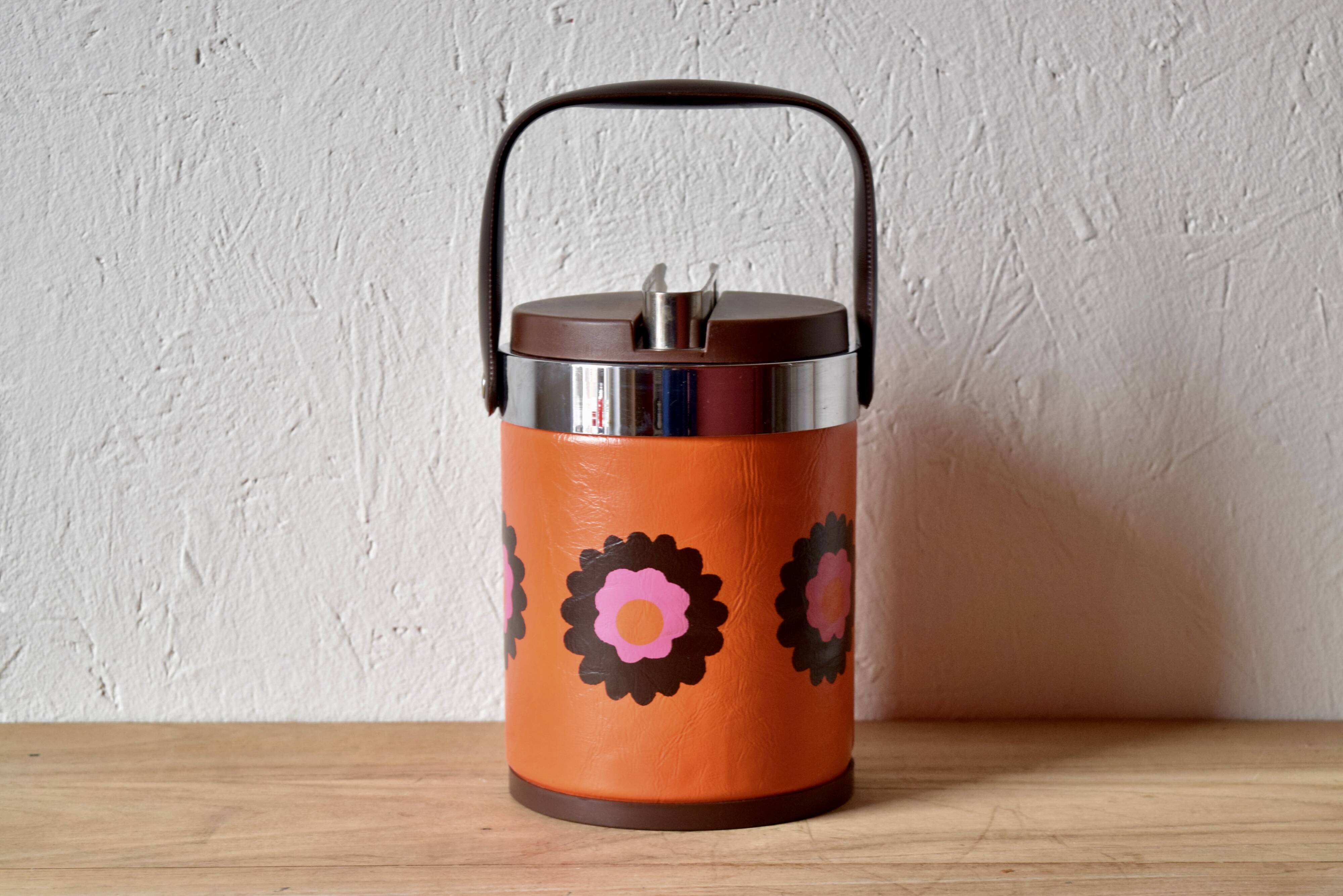 Vintage Brabantia ice bucket - Patrice floral decor - Netherlands