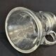 Ancienne carafe  pichet en verre soufflé  décor de feuilles ciselées 1940