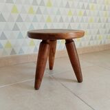 Antique walnut milking stool