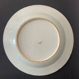 Blue and white porcelain plate of the blue family, 19th century