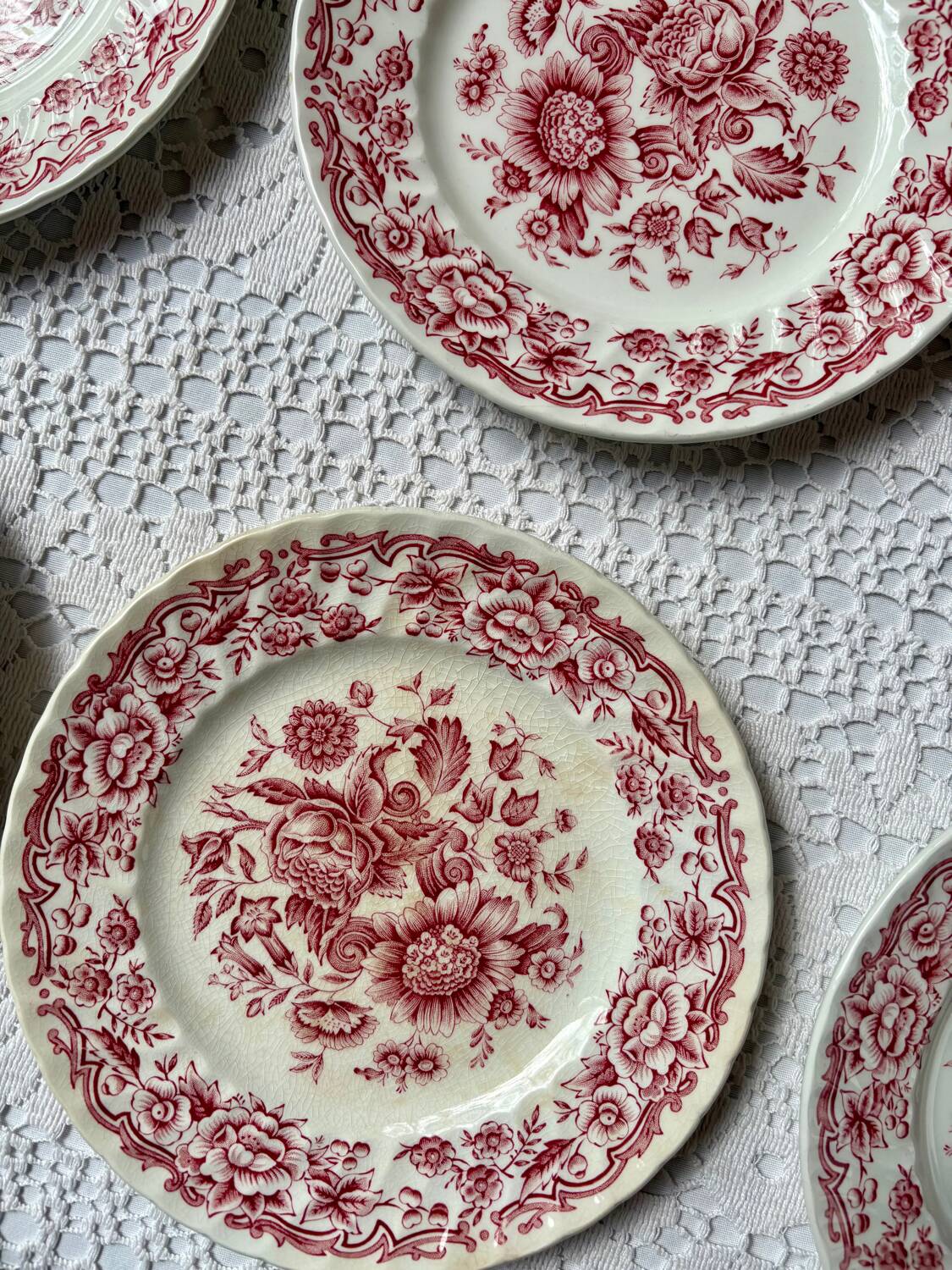 9 assiettes à dessert Ridgway Ironstone Staffordshire England Clifton
