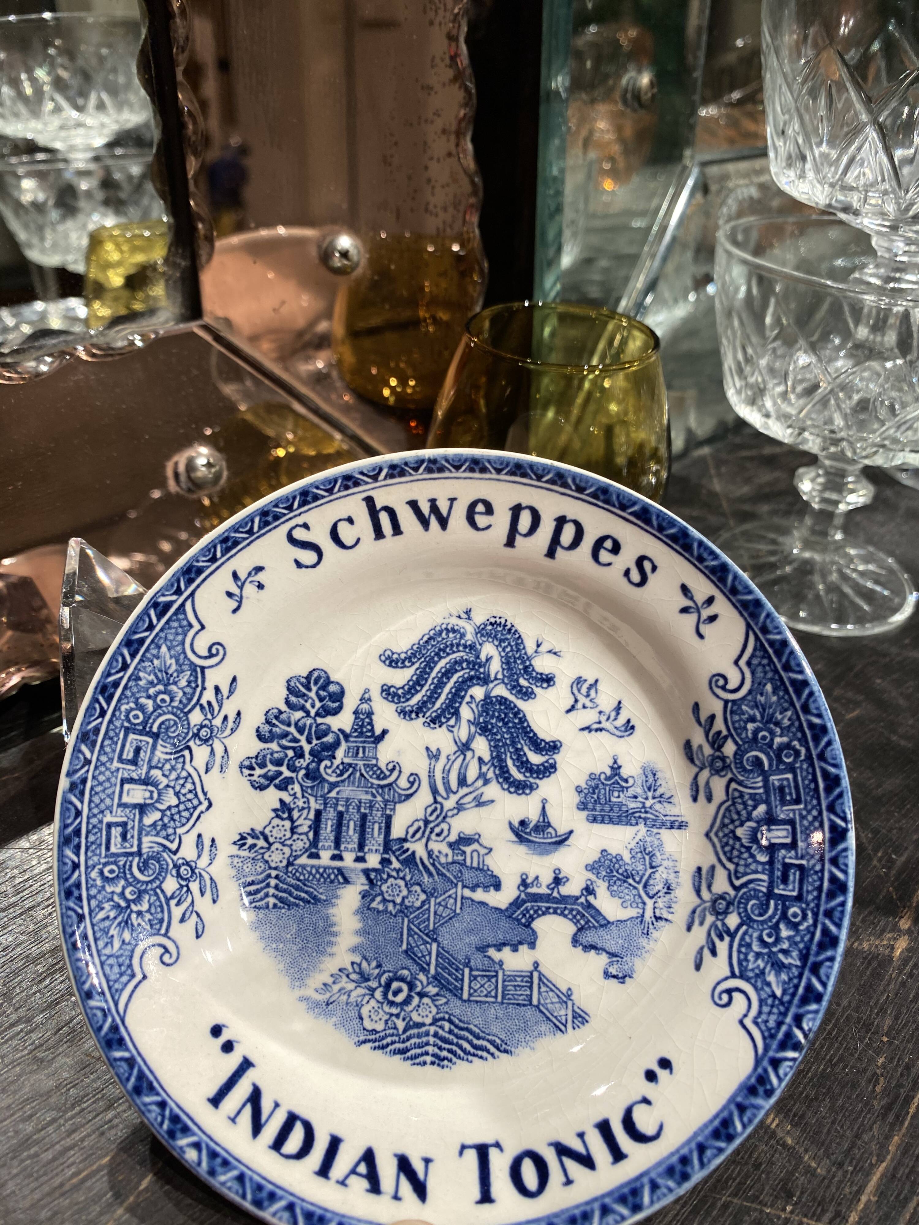 Schweppes ashtray in gien earthenware