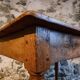 Antique French oak table, writing table from the early 19th century.
