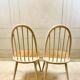 Renovated vintage Ercol Quaker chairs – cream white shade