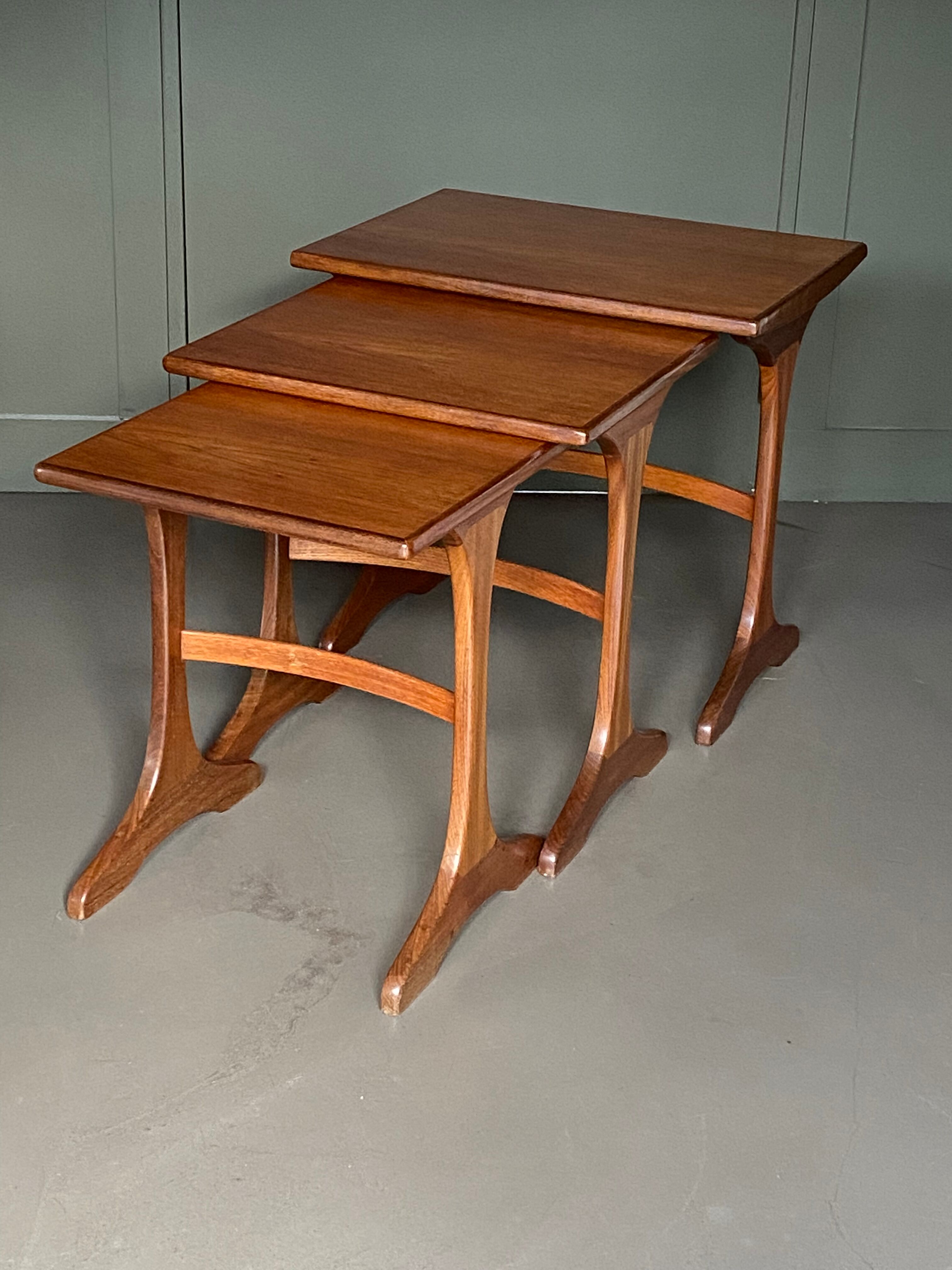 Set of 3 trundle tables G-Plan