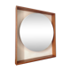 miroir scandinave rond éclairée, 1970