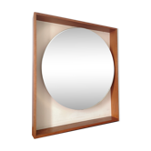 miroir scandinave rond éclairée, 1970