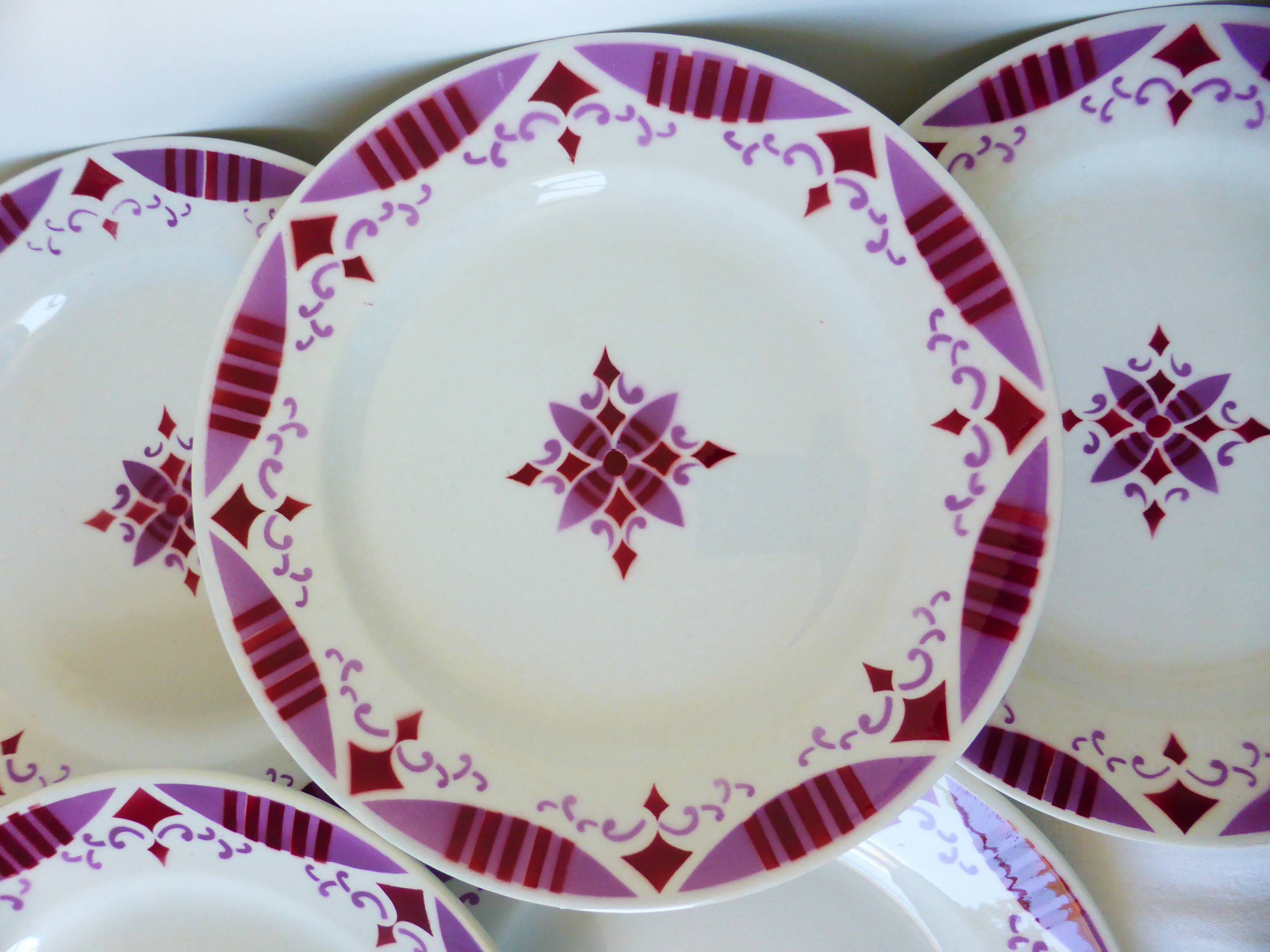 6 flat plates from Moulin des Loups and Hamage, Madeleine model 2106199