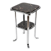 Vintage marble and chrome side table