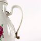 Antique white porcelain coffee pot from Vienna, painted, 18th century.