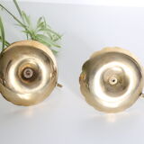 Duo of rat candlesticks in gilded brass