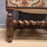 Ornamental armchair in oak, Louis XIII style – Early 20th century