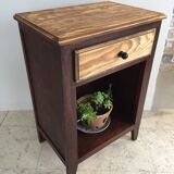 Vintage compass leg bedside cabinet