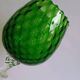 Vintage Green Glass Footed Vase