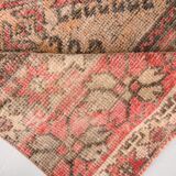 Pale Red & Peach Vintage Runner Rug, 80x301Cm