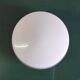 Industrial style opaline globe lampshade, mid-20th century