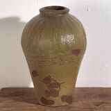 Ancien vase en céramique chinoise verte (c.1900) #1