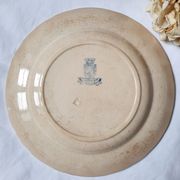 Antique dessert plates mismatched iron earth