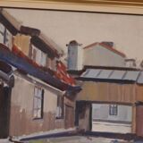 Original Oil on Canvas – “Side Street” by Yo Johansson – Signed, Framed