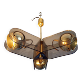 Suspension eye-ball 3 lights style Gino Sarfatti