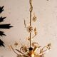 Lustre italien doré fleurs strass vintage Nucleo Eorme