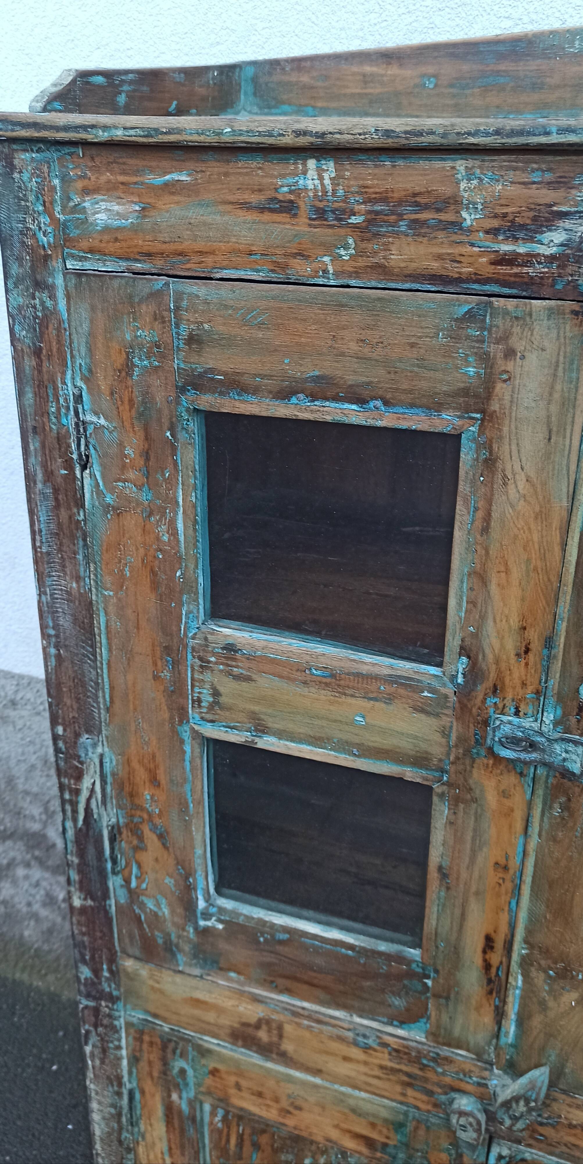 Old wooden cabinet with 4 doors