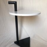 80s side table, black & white geometric shapes