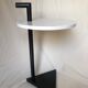 80s side table, black & white geometric shapes
