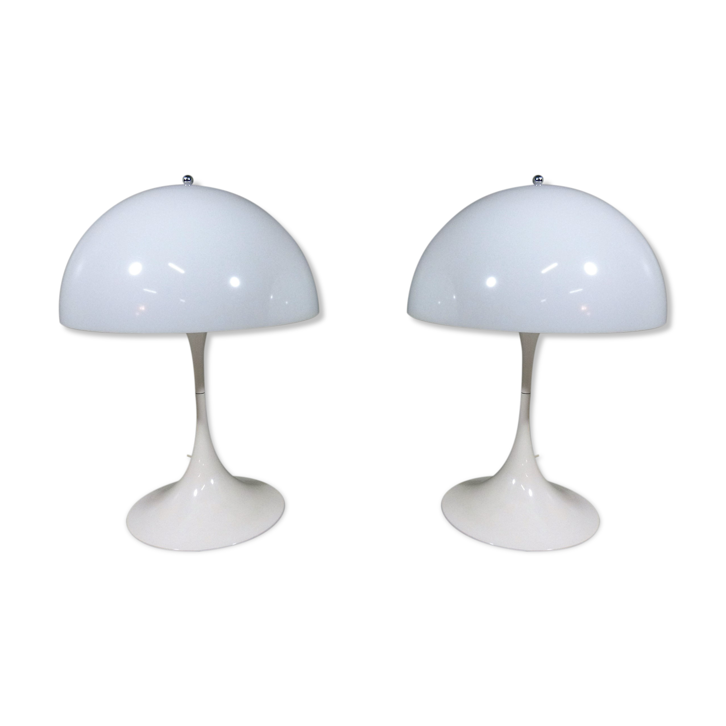 Set of 2 XL Panthella table lamps by Verner Panton 1970's