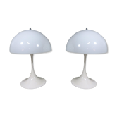 Set of 2 XL Panthella table lamps by Verner Panton 1970's