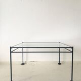 Table low minimalist metal and glass to the 1960s