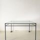 Table low minimalist metal and glass to the 1960s