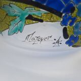 Signed Mazoyer cup. Art Deco enameled glass, 1920-1930.