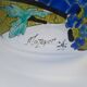 Signed Mazoyer cup. Art Deco enameled glass, 1920-1930.