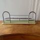 Grand portemanteau mural vintage en Formica vert et métal chromé