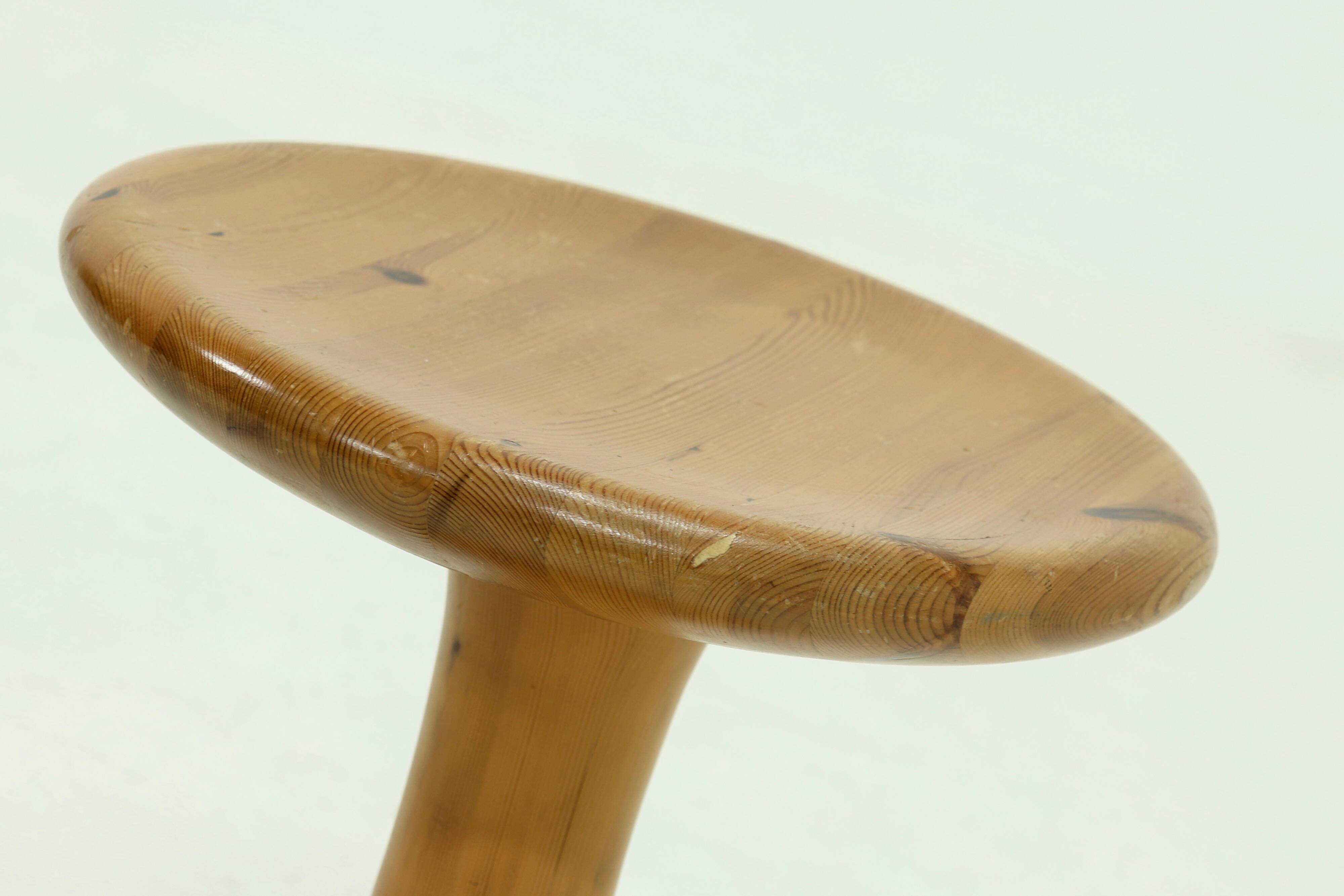 Pine Stool by Rainer Daumiller for Hirtshals Savværk Denmark 1970s