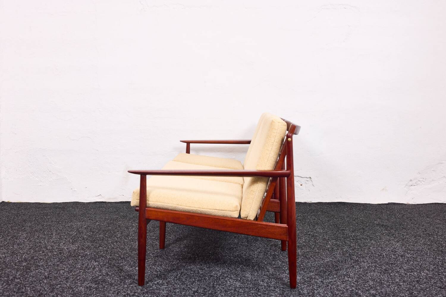 Arne Vodder, Canapé trois places vintage en teck, Glostrup années 1960, Danemark