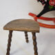 Turned wooden stool