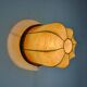 “Cocoon” wall lamp, resin and pine, Italy, 1970