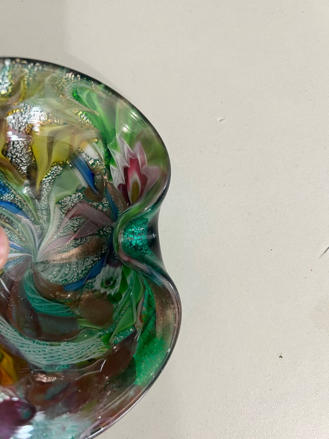 Ashtray / Glass pocket tray from Murano – Multicoloured – Tutti F style