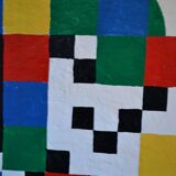 Orphism, Follower of Sonia Delaunay, Oil on panel, 67 x 46 cm