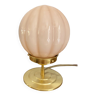 Lampe à poser globe vintage rose