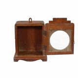 Vitrine murale petite ancienne boite a horloge patine d'origine inde